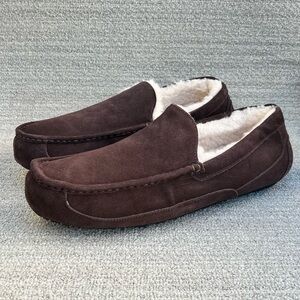 UGG Ascot Brown Suede Slipper Ultra-Soft Lining Men's Size 18 US NEW